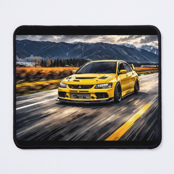 Item preview, Lightning Yellow Mitsubishi Evo 9 Lake Run designed and sold by TheMitsuGuy.