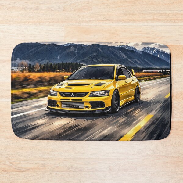 Item preview, Lightning Yellow Mitsubishi Evo 9 Lake Run designed and sold by TheMitsuGuy.