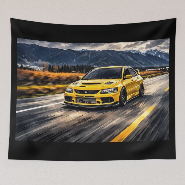 Item preview, Lightning Yellow Mitsubishi Evo 9 Lake Run designed and sold by TheMitsuGuy.