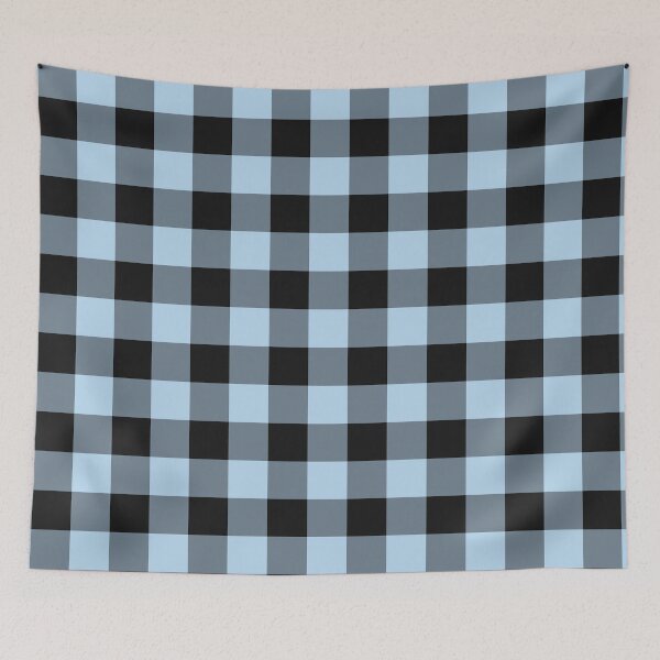 Item preview, Black And Ice Blue Gingham Pattern designed and sold by pattern-archive.