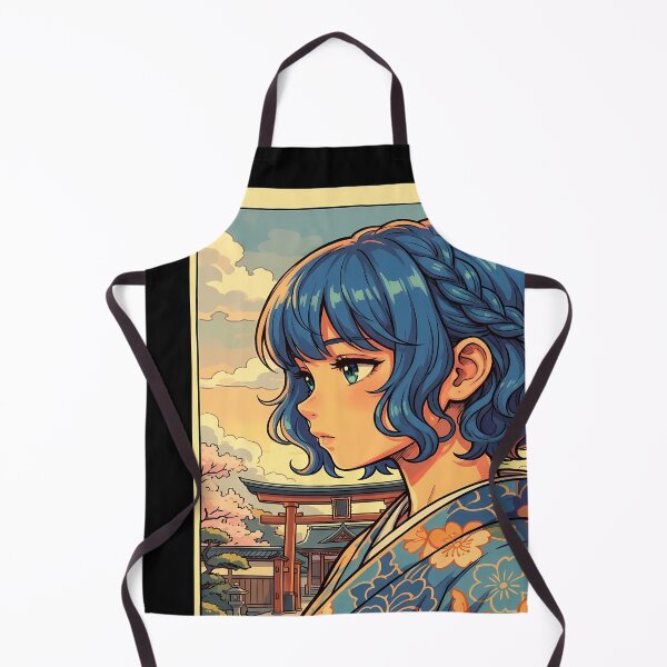 Item preview, Anime Girl in Kimono with Cherry Blossoms designed and sold by martinbrochard.