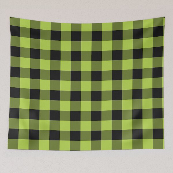 Item preview, Black And Lime Gingham Pattern designed and sold by pattern-archive.