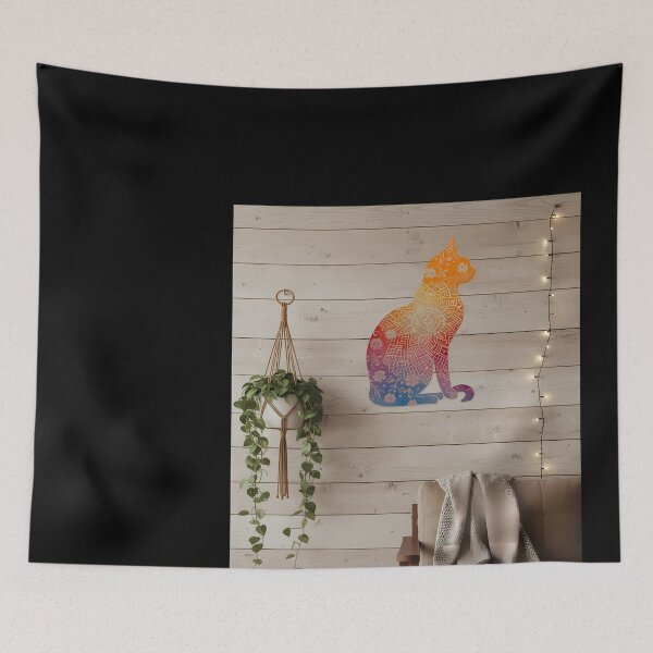 Item preview, Boho Cat Wall Art designed and sold by Duvelier.