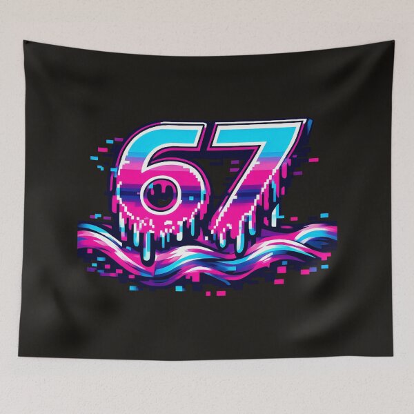 Item preview, Retro Glitch Number 67 Digital Art designed and sold by SplashTastic.