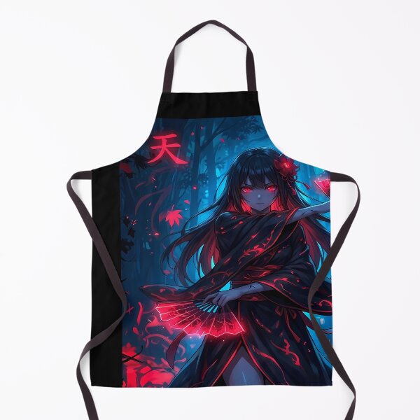 Item preview, Anime Girl with Fans in Dark Forest designed and sold by martinbrochard.