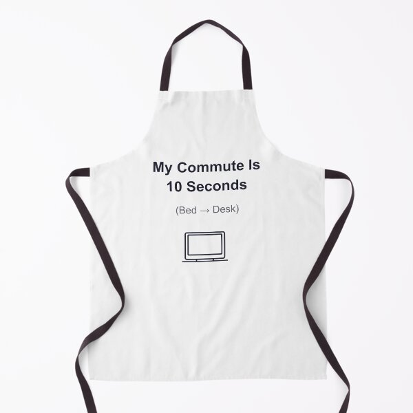 Item preview, My Commute Is 10 Seconds Bed to Desk Funny WFH Sticker designed and sold by EdgePrintCo.