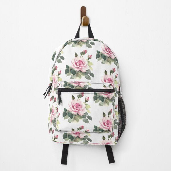 Item preview, Watercolour Pink Rose with leaves and buds designed and sold by InkColourbyRui.
