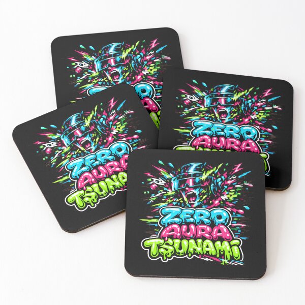 Item preview, Zero Aura Tsunami Neon Graphic Design designed and sold by SplashTastic.