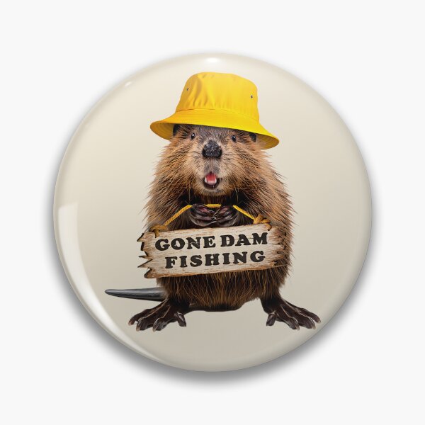 Item preview, Gone Dam Fishing Cute Beaver designed and sold by EimSol.