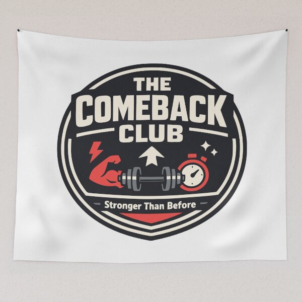 Item preview, The Comeback Club Stronger Than Before Fitness Badge designed and sold by FunFitLife Studio.