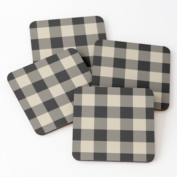 Item preview, Black And Sand Gingham Pattern designed and sold by pattern-archive.