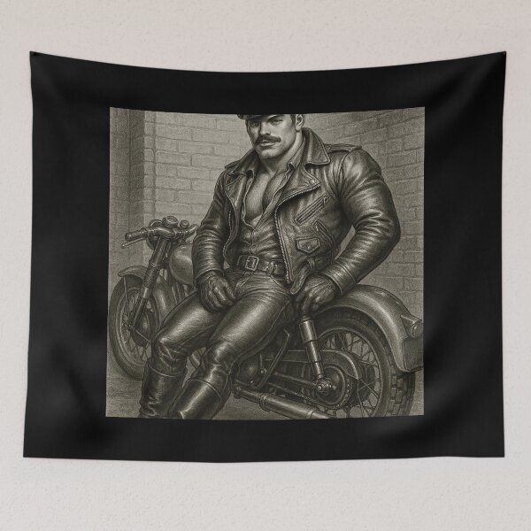 Item preview, Gaze - Vintage Leather Legends Berlin Bikers Series Leder Pride Tom of Finland Tribute Graphic Design designed and sold by ItsAKinkThing.