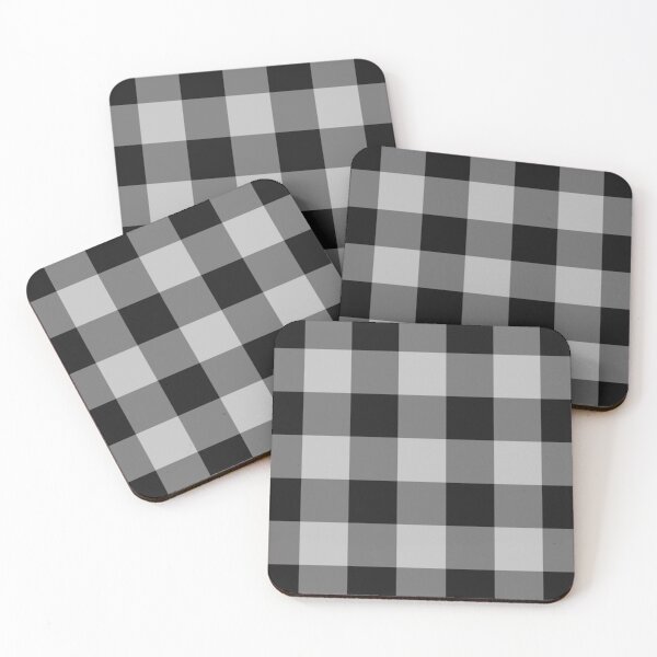 Item preview, Black And Silver Gingham Pattern designed and sold by pattern-archive.