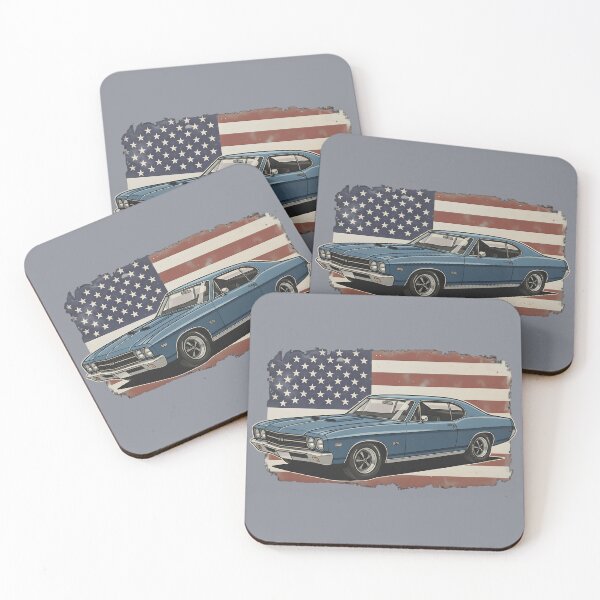 Item preview, Classic American Muscle Car Vintage USA Flag designed and sold by BoralisSynth.