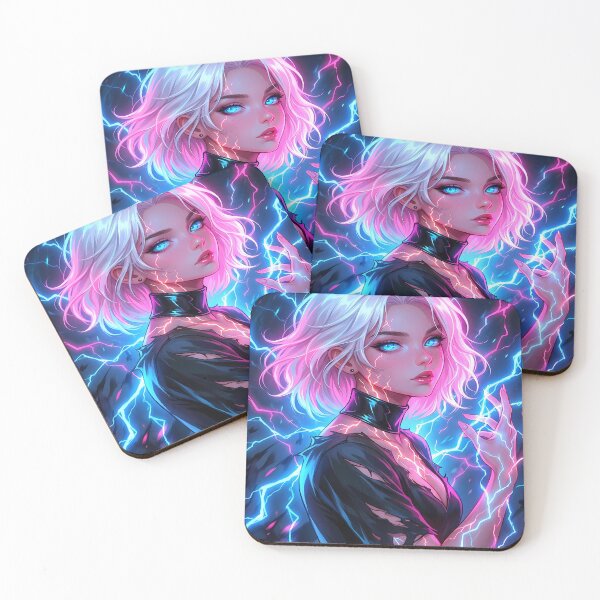 Item preview, Anime Girl with Lightning Powers designed and sold by martinbrochard.