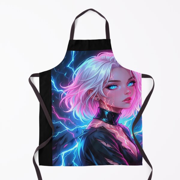 Item preview, Anime Girl with Lightning Powers designed and sold by martinbrochard.