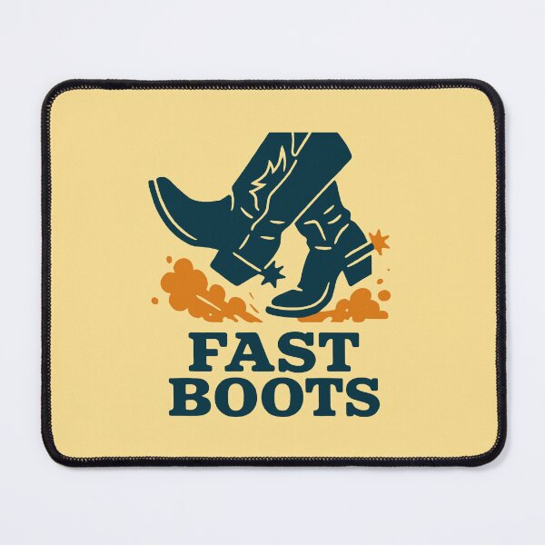 Item preview, Fast Boots Retro Vintage Western Style designed and sold by SplashTastic.