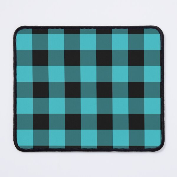 Item preview, Black And Turquoise Gingham Pattern designed and sold by pattern-archive.