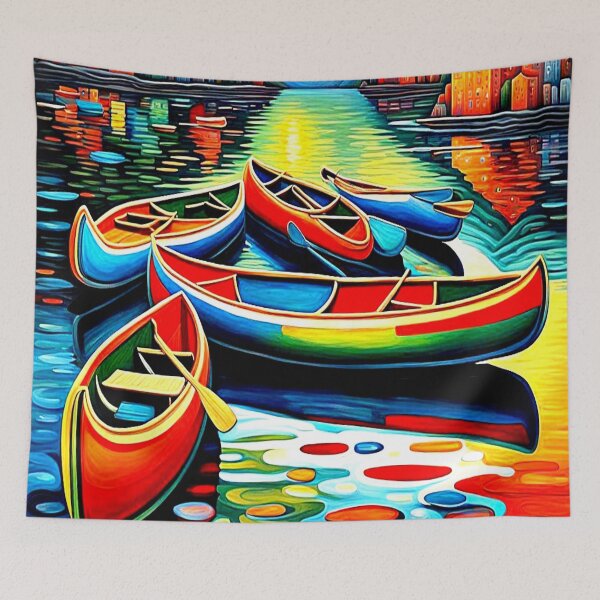 Item preview, Canoes in fjord designed and sold by George Hutton Hunter.