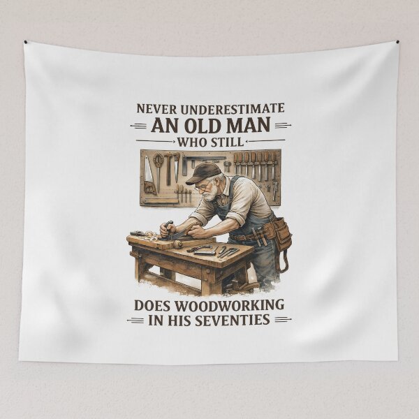 Item preview, Never Underestimate an Old Man Who Still Does Woodworking designed and sold by JODYSMORGAN.