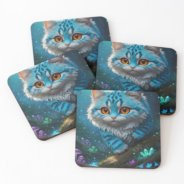 Item preview, Blue Cat in Enchanted Forest designed and sold by Duvelier.