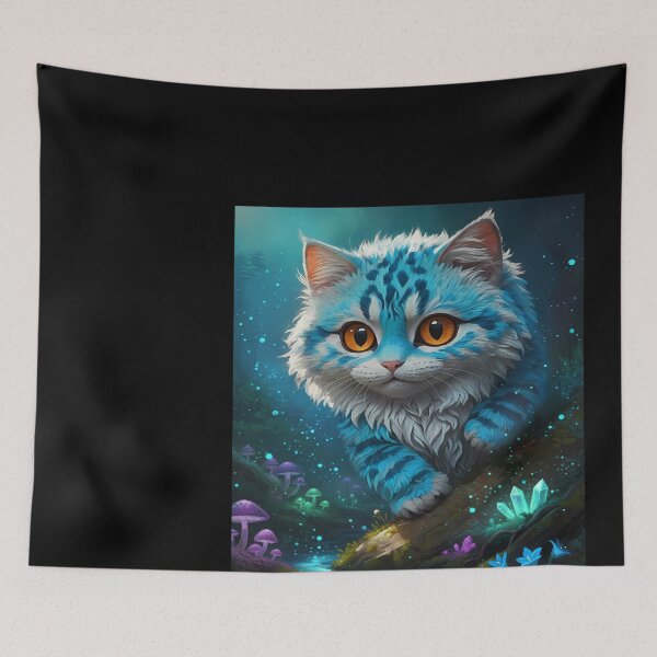 Item preview, Blue Cat in Enchanted Forest designed and sold by Duvelier.