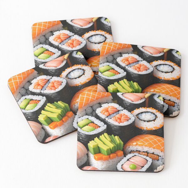 Item preview, Colorful Sushi Feast Pattern designed and sold by Kaleidoscope Print.