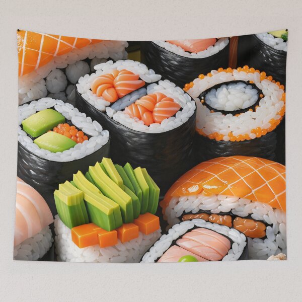 Item preview, Colorful Sushi Feast Pattern designed and sold by Kaleidoscope Print.