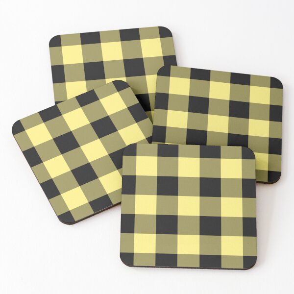 Item preview, Black And Yellow Gingham Pattern designed and sold by pattern-archive.
