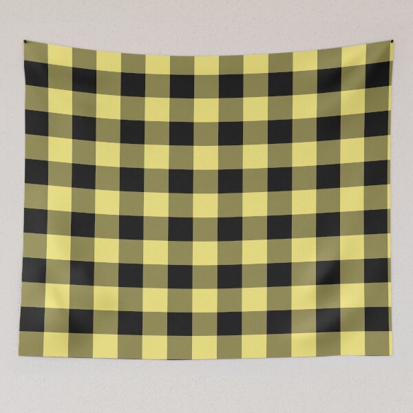 Item preview, Black And Yellow Gingham Pattern designed and sold by pattern-archive.