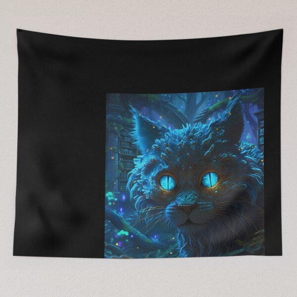 Item preview, Mystical Blue Cat Portrait designed and sold by Duvelier.