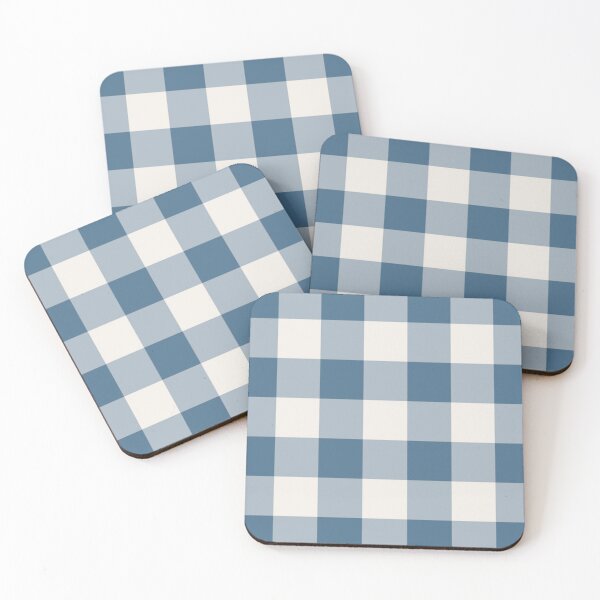 Item preview, Blue And Cream Gingham Pattern designed and sold by pattern-archive.