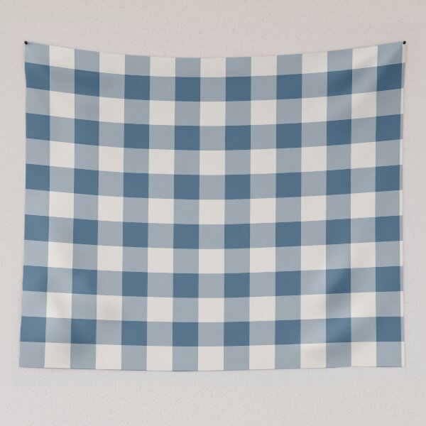 Item preview, Blue And Cream Gingham Pattern designed and sold by pattern-archive.