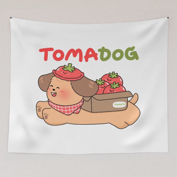 Item preview, Fresh Harvest: Cute Dachshund Carrying Tomato Crate designed and sold by ThePrintPig.