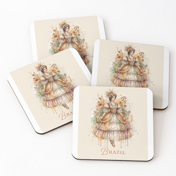 Item preview, Brazilian Heritage – Watercolor Elegance in Traditional Dress designed and sold by ForeverPrintsOK.