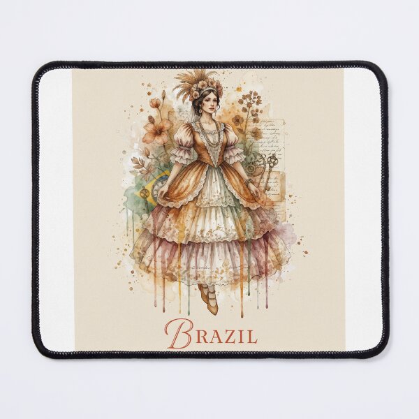 Item preview, Brazilian Heritage – Watercolor Elegance in Traditional Dress designed and sold by ForeverPrintsOK.