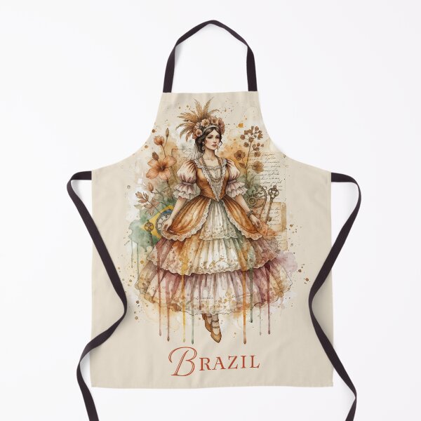 Item preview, Brazilian Heritage – Watercolor Elegance in Traditional Dress designed and sold by ForeverPrintsOK.