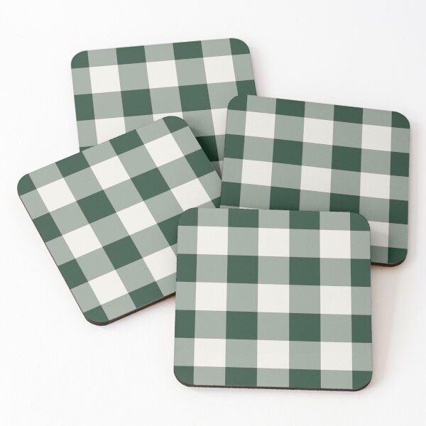 Item preview, Green And Cream Gingham Pattern designed and sold by pattern-archive.