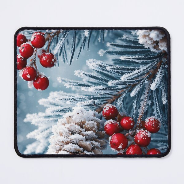 Item preview, Frosted Winter Berries and Pinecones designed and sold by Kaleidoscope Print.