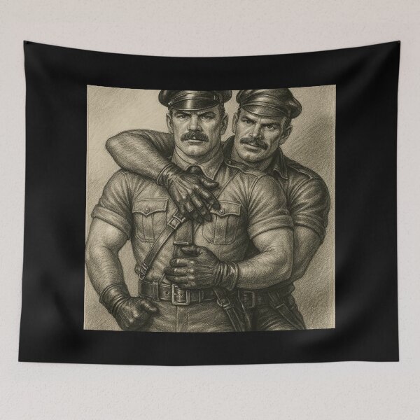 Item preview, Mine - Vintage Gay Leather Legends Berlin Uniform Brotherhood Series Leder Pride Tom of Finland Tribute Graphic Design designed and sold by ItsAKinkThing.