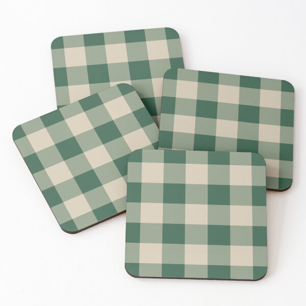 Item preview, Green And Sand Gingham Pattern designed and sold by pattern-archive.