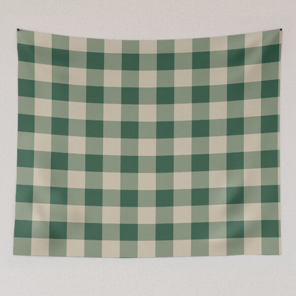 Item preview, Green And Sand Gingham Pattern designed and sold by pattern-archive.