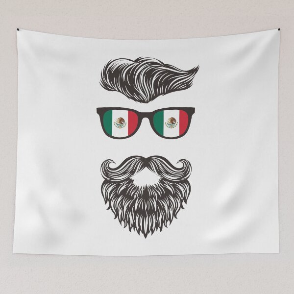 Item preview, Hipster Mexican With Mexico Flag Sunglasses designed and sold by goodspy.