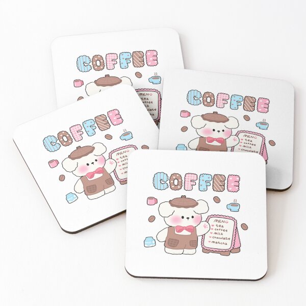Item preview, Morning Brew: White Dog Opening the Coffee Shop designed and sold by ThePrintPig.