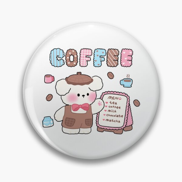 Item preview, Morning Brew: White Dog Opening the Coffee Shop designed and sold by ThePrintPig.