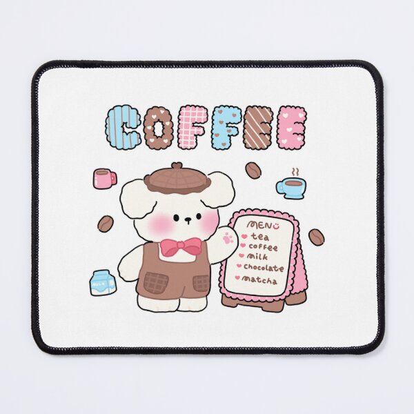 Item preview, Morning Brew: White Dog Opening the Coffee Shop designed and sold by ThePrintPig.