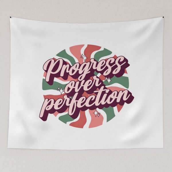 Item preview, Progress Over Perfection Motivation Growth Mindset Inspiration designed and sold by SkeletonsDanger.