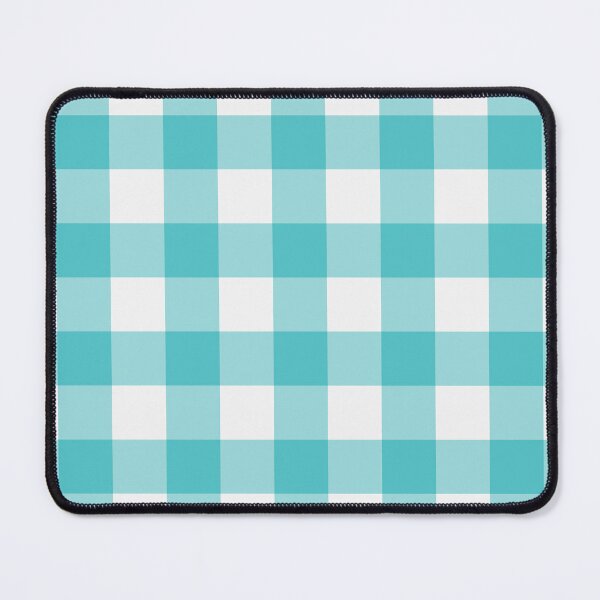 Item preview, White And Aqua Gingham Pattern designed and sold by pattern-archive.