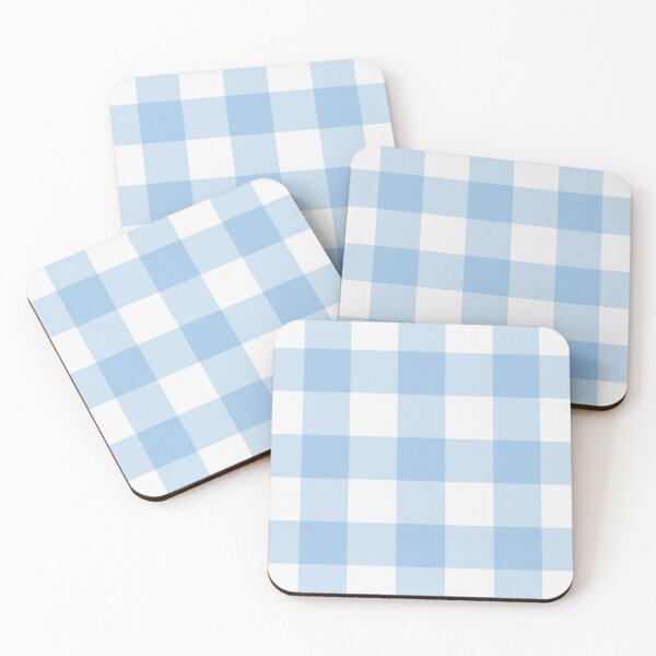 Item preview, White And Baby Blue Gingham Pattern designed and sold by pattern-archive.