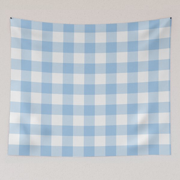 Item preview, White And Baby Blue Gingham Pattern designed and sold by pattern-archive.